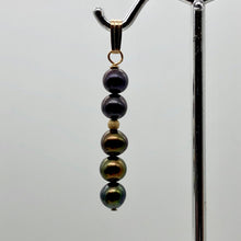 Load image into Gallery viewer, Dramatic Rainbow Red Cocoa Freshwater Pearl Pendant | 1 1/2&quot; Long |
