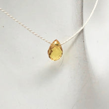 Load image into Gallery viewer, 1 Natural Untreated Yellow Sapphire Faceted Briolette Bead - PremiumBead Alternate Image 3
