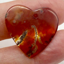 Load image into Gallery viewer, Limbcast Agate Heart Bead | 29x28x3mm | Orange/Green/Clear | Heart | 1 Bead | - PremiumBead Alternate Image 2
