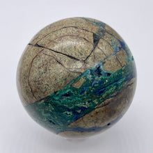 Load image into Gallery viewer, Azurite Malachite Chrysoprase Scry Crystal Sphere | 60mm | Green/Blue/Brown | 1
