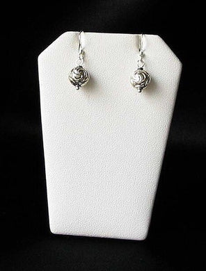 Rose 925 Sterling Silver Bead Drop/Dangle Earrings with Hook Closure 5691 - PremiumBead Primary Image 1