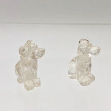 Load image into Gallery viewer, Fluttering Clear Quartz Dog Figurine/Worry Stone | 20x12x10mm | Clear - PremiumBead Alternate Image 7
