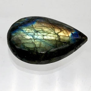 Spectrolite Labradorite Pendant Bead | 1.75x.63x.5" | Golden Blue | 1 Bead |