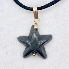 Load image into Gallery viewer, Hematite Starfish Pendant Necklace | Semi Precious Stone | 14k gf Pendant - PremiumBead Alternate Image 6
