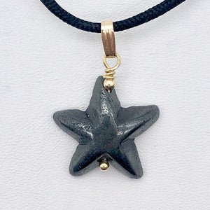 Hematite Starfish Pendant Necklace | Semi Precious Stone | 14k gf Pendant - PremiumBead Alternate Image 6