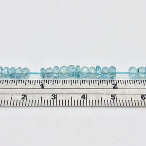 1 inch of Blue Zircon Faceted 4x3-1.5mm Roundel (11-13) Beads 10847 - PremiumBead Alternate Image 2