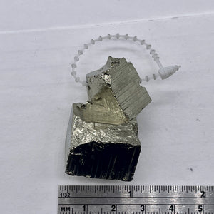 Pyrite Free Form Pendant Bead| 40x22x17 | Gold | 1 Bead |
