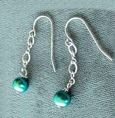 Solid Sterling Silver Gorgeous Green Pearls Earrings 300005 - PremiumBead Primary Image 1