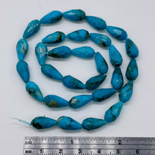Load image into Gallery viewer, Natural Turquoise Faceted Teardrop Bead Strand 107404B
