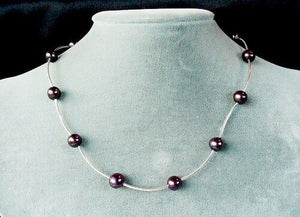 Black Grape Pearl Sterling Silver Bracelet Earrings and Necklace 3948 - PremiumBead Alternate Image 2