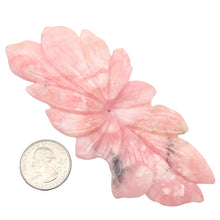 Load image into Gallery viewer, Hand Carved Pink Peruvian Opal Flower Semi Precious Stone Bead | 183.4cts |
