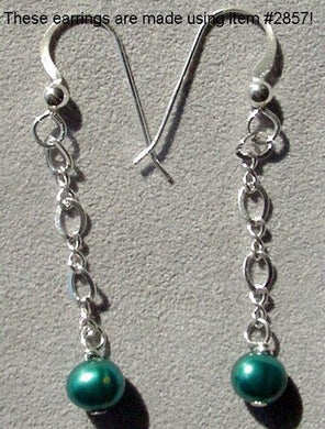 Sterling Silver Perfect Green Freshwater Pearls Dangle Earrings 300004 - PremiumBead Primary Image 1