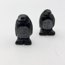 Load image into Gallery viewer, March of The Penguins 2 Carved Obsidian Beads | 21.5x12.5x11mm | Black - PremiumBead Alternate Image 4
