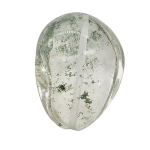 Lodalite Quartz Oval Pendant Bead | 27x20x12 mm | Clear Included | 1 Bead |