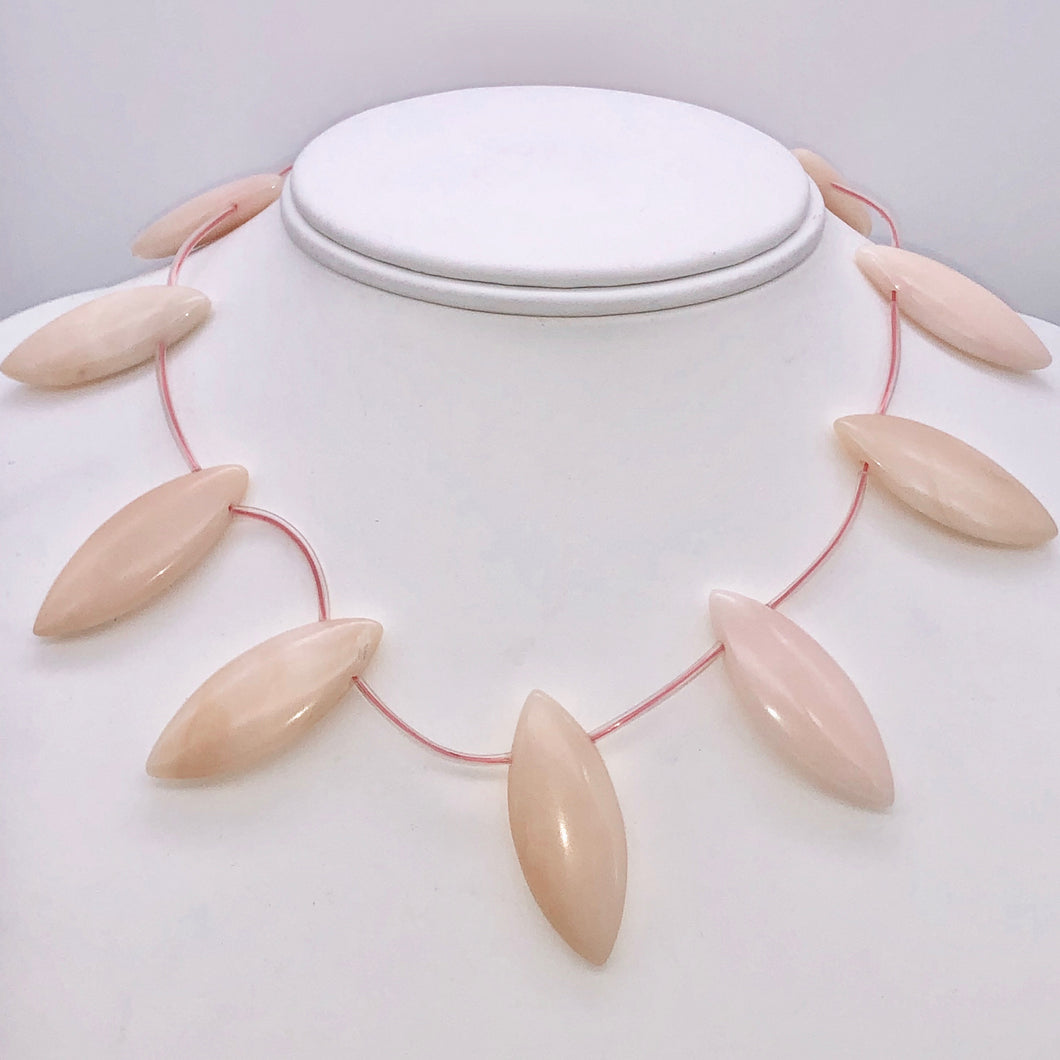 Pink Peruvian Opal Marquis Briolette 12 Bead Strand 10815H - PremiumBead Primary Image 1