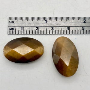 Exotic Perfectly Faceted Tigereye Half-Strand | 24x15x7 | Golden | Oval | 8 bds| - PremiumBead Alternate Image 4