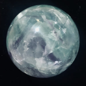 Fluorite Scry Sphere Round Meditation | 2" | Green/Purple | 1 Sphere |