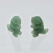 Load image into Gallery viewer, T-Rex Dinosaur 2 Carved Aventurine Tyrannosaurus Rex Beads | 21x18x7.5mm | Green - PremiumBead Primary Image 1

