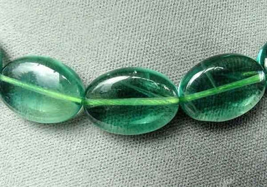 Spectacular 3 Seafoam Fluorite Oval Beads 5418 - PremiumBead Primary Image 1
