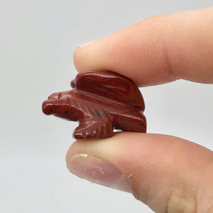 2 Soaring Carved Brecciated Jasper Eagle Beads | 21x16x14mm | Red - PremiumBead Alternate Image 3