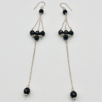 Shoulder Duster Faceted Black Onyx Onyx Earrings 310127A - PremiumBead Primary Image 1