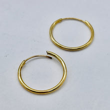 Load image into Gallery viewer, 14K Gold Continuous Hoop Earrings | 1/2&quot; Long | Gold | 1 Pair |
