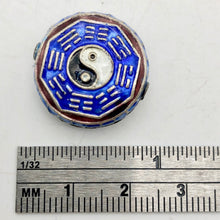 Load image into Gallery viewer, Beautiful Cloisonn‚Äö√†√∂¬¨¬© Yin Yang and I Ching Sterling Silver bead - PremiumBead Alternate Image 6
