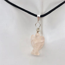 Load image into Gallery viewer, On the Wings of Angels Rose Quartz Sterling Silver 1.5&quot; Long Pendant 509284RQS - PremiumBead Alternate Image 3
