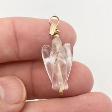 Load image into Gallery viewer, On the Wings of Angels Quartz 14K Gold Filled 1.5&quot; Long Pendant 509284QZG - PremiumBead Alternate Image 3
