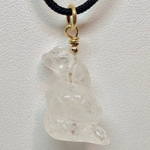 Load image into Gallery viewer, Quartz Snake Pendant Necklace | Semi Precious Stone Jewelry | 14k Pendant
