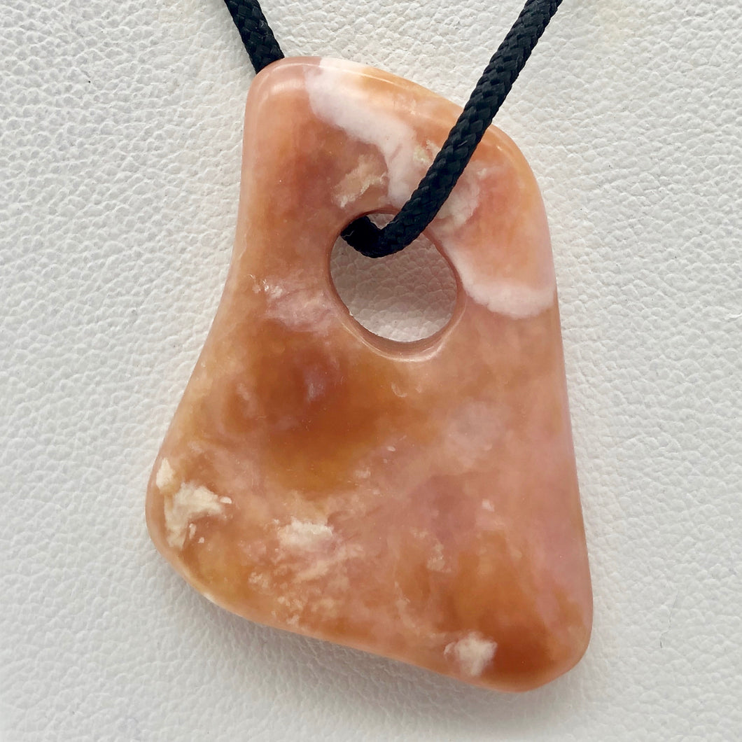 37cts! Designer Pink Peruvian Opal Pendant Bead 10511X - PremiumBead Primary Image 1