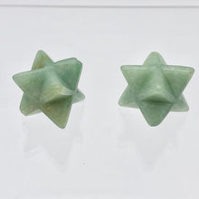Load image into Gallery viewer, Kabbalah 2 Aventurine Merkabah Star Beads | 25x15x15mm | Green - PremiumBead Primary Image 1
