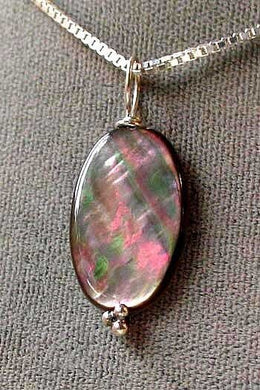 Trendy Black & White Mussel Shell Silver Pendant 5951E - PremiumBead Primary Image 1