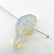 Load image into Gallery viewer, Grace! Opalized Glass Carved Manatee Figurine | 27x11x12mm | Opal - PremiumBead Alternate Image 6
