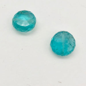 Glistening 2 Aqua Green Apatite Faceted 5 to 6mm Coin Beads 3930A - PremiumBead Primary Image 1