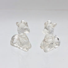 Load image into Gallery viewer, Graceful 2 Carved Quartz Giraffe Beads | 20x15x8mm | Clear - PremiumBead Primary Image 1

