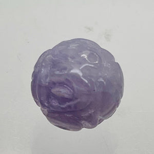 Jade AAA Carved Round Bead | 12mm | Lavender | 1 Bead