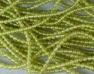 9 Gemmy Chartreuse Serpentine 4mm Round Beads 004995P - PremiumBead Alternate Image 3