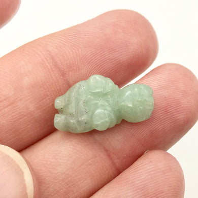 Hand Carved Aventurine Goddess of Willendorf Figurine | 20x9x7mm | Green - PremiumBead Primary Image 1