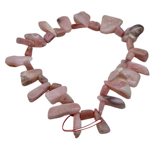 Pink Peruvian Opal 88g Varied Bead Strand | 15" | Pink | 37 Beads |