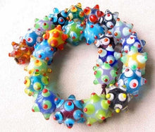 Load image into Gallery viewer, 1 Huge 25x16mm Lampwork Glass Nubby Roundel Bead 7564 - PremiumBead Alternate Image 4
