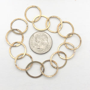 22K Vermeil 13mm Circle Chain 6 inches | 13mm | 3.3g | Gold | Circle | 13 Links| - PremiumBead Alternate Image 4
