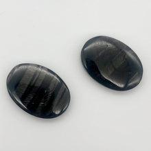 Load image into Gallery viewer, Sexy! Hypersthene Focal Beads |24x18x5mm | Silver -black | Oval | 2 beads | - PremiumBead Alternate Image 8

