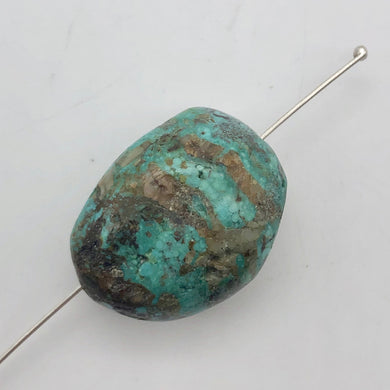 Genuine Natural Turquoise Nugget Focus or Master Bead | 44cts | 24x19x13mm - PremiumBead Primary Image 1