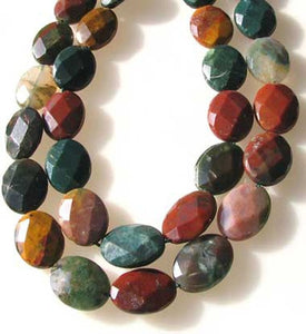 5 Exotic Fancy Jasper Faceted Oval Beads 9599 - PremiumBead Primary Image 1