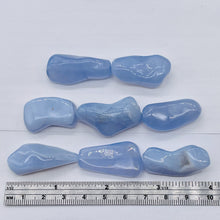 Load image into Gallery viewer, Chalcedony 55g Nugget Beads | 32x15x9 to 26x16x9mm | Blue | 8 Pendant Beads |
