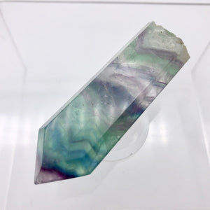 Fluorite Rainbow Crystal with Natural End |2.75x.88x.5"|Green Blue Purple| 1444Q - PremiumBead Alternate Image 6