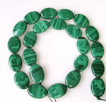 Load image into Gallery viewer, Extraordinary Natural Malachite 18x13mm Oval Coin Bead Strand 110249 - PremiumBead Alternate Image 2
