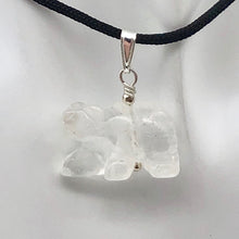 Load image into Gallery viewer, Carved Natural Quartz Bear and Sterling Silver Pendant 509252QZS - PremiumBead Alternate Image 2
