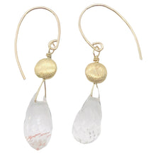 Load image into Gallery viewer, Facetted Quartz 14K Gold Filled Briolette Earrings | 1 1/2&quot; Long | Clear | 1 |
